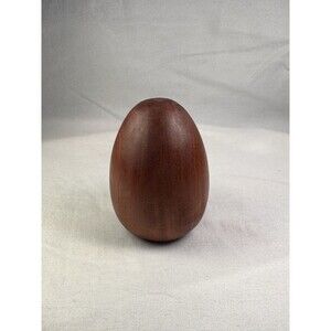 Vintage Kenyan Hand-Carved Rosewood Specimen Egg - 2.75" Made in Kenya